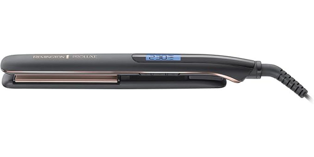 Remington Glätteisen S9100B E51 PROluxe Midnight Ultimate-Glide-Keramik-Beschichtung, OPTIheat-Technologie, LCD display, 110mm lange Keramikstylingplatten