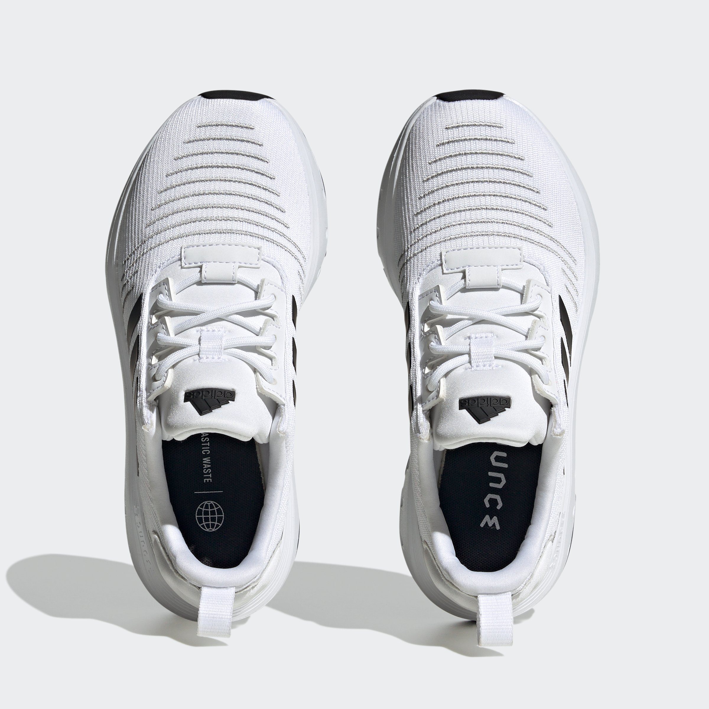 Cloud Two White KIDS Sportswear / Sneaker SWIFT Core Grey Black / adidas RUN