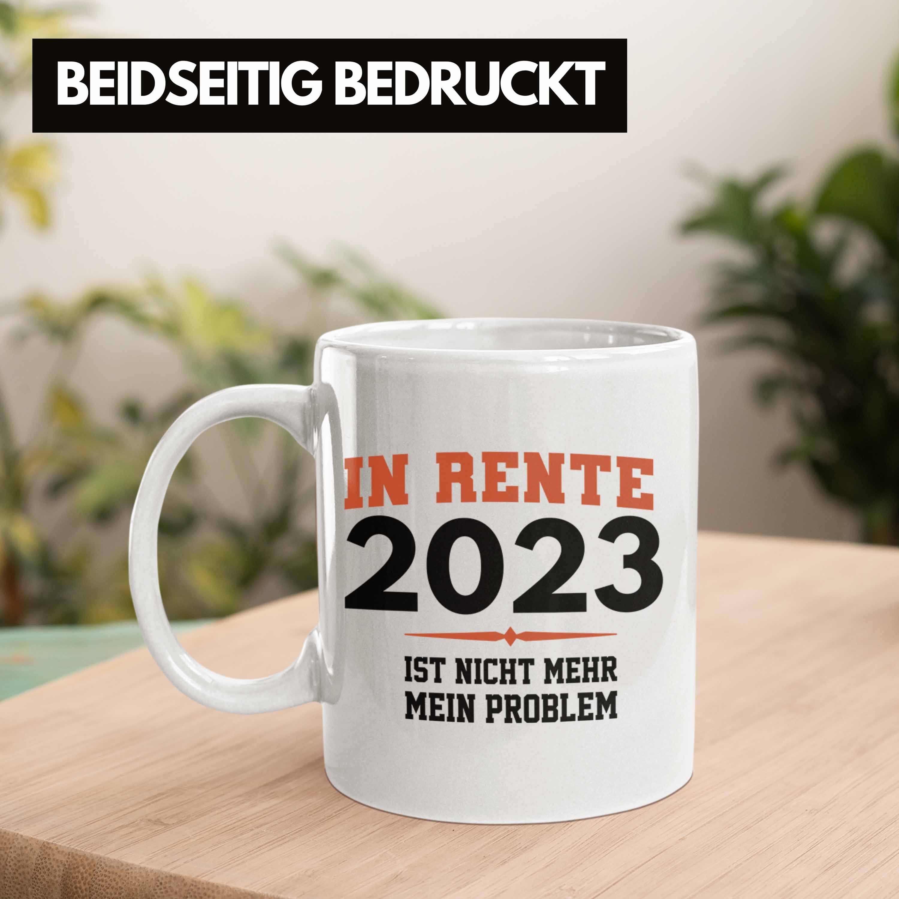 Trendation Rente Trendation Ruhestand Tasse Geschenk Weiss 2023 Tasse - Renter