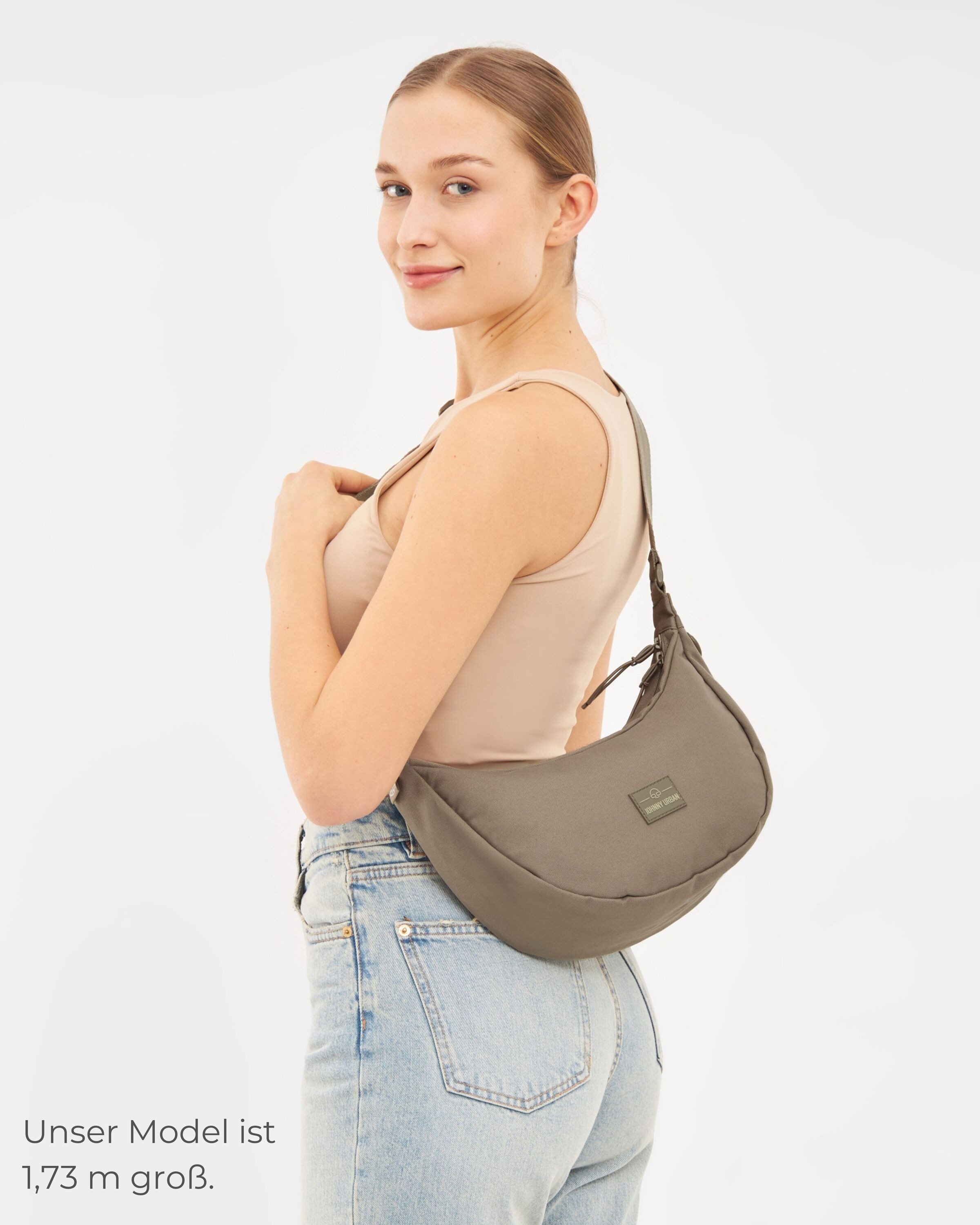 Johnny Urban Umhängetasche Ally Medium Half Moon Bag, Stylische Crossbody Bag in Halbmond Form, Wasserabweisend