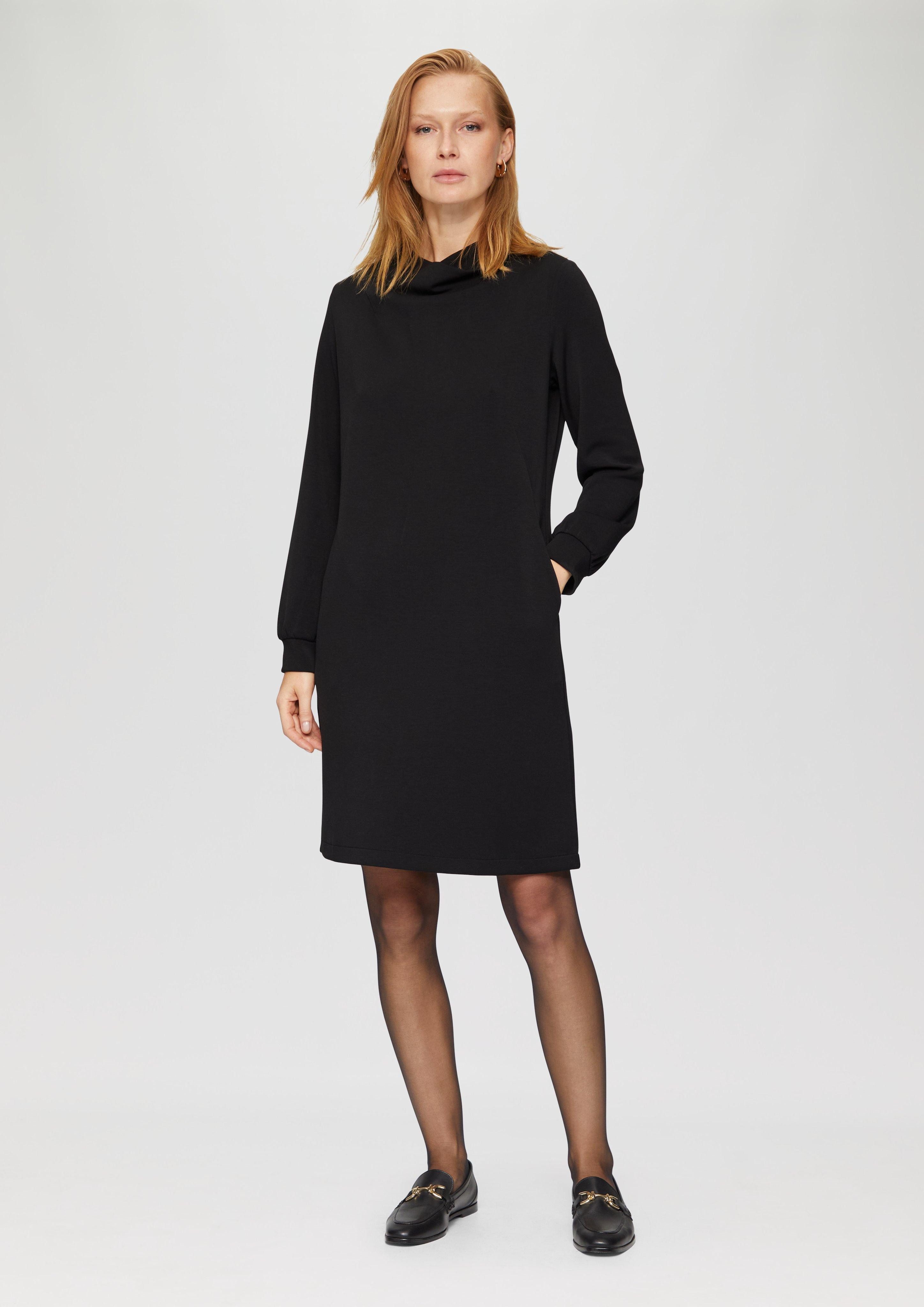 Minikleid Sweat-Kleid mit gelegtem Kragen