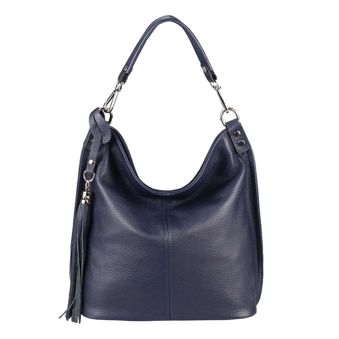 Schultertasche MADE IN ITALY XL Damen Nappa Leder Handtasche Shopper Umhängetasche