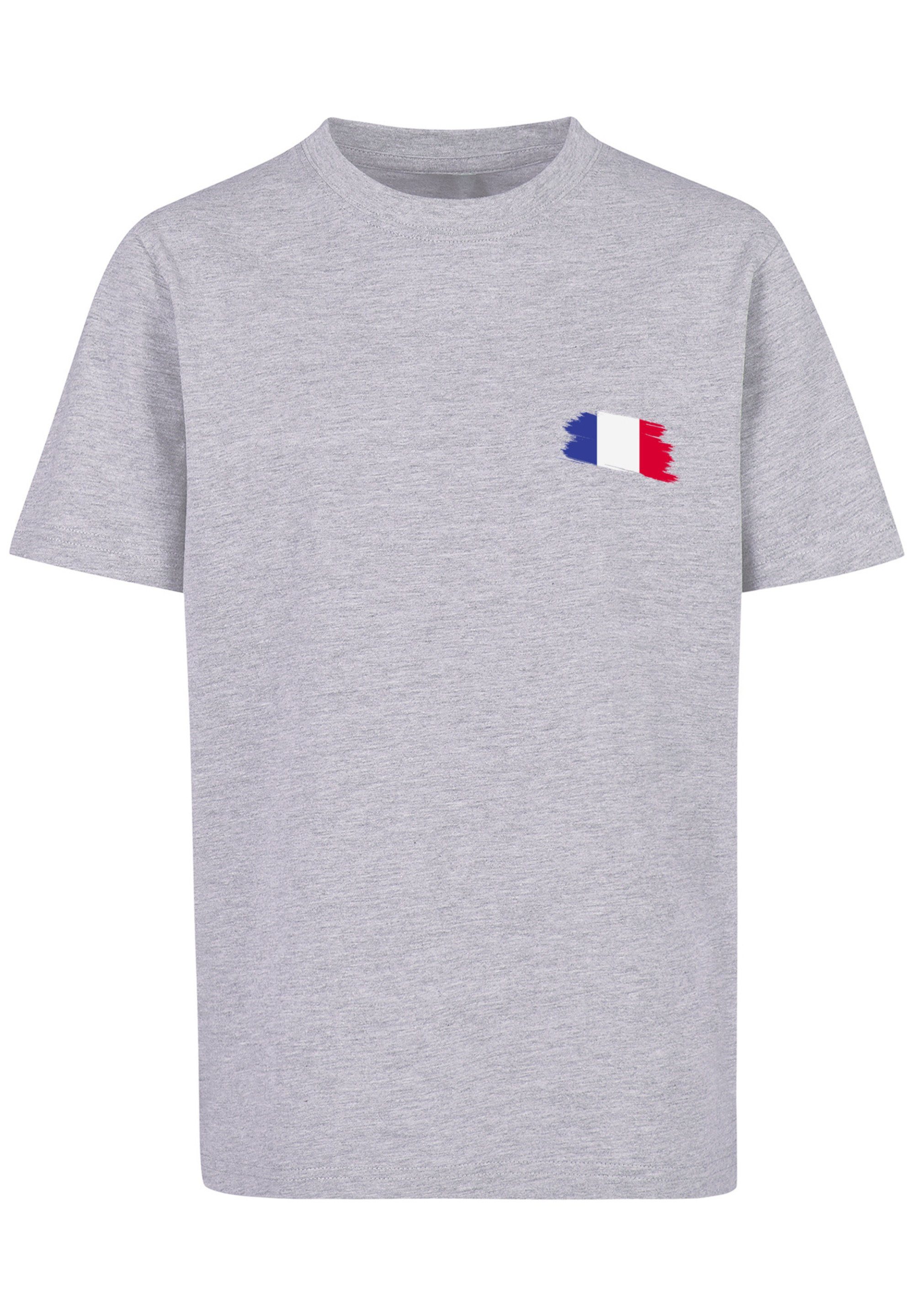 Das France cm F4NT4STIC groß 145 Größe ist Frankreich Fahne 145/152 T-Shirt Print, Model und trägt Flagge