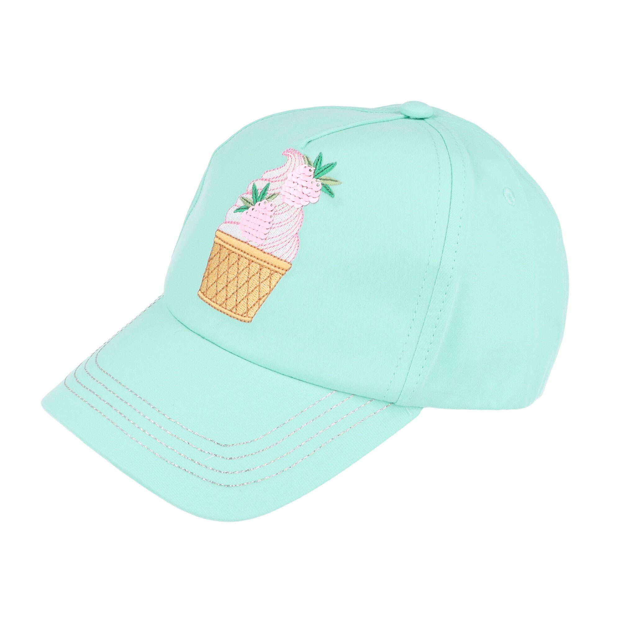 Maximo Baseball Cap KIDS GIRL-Cap Softeis, Stickerei, Pailetten, Klettverschluß (1-St)