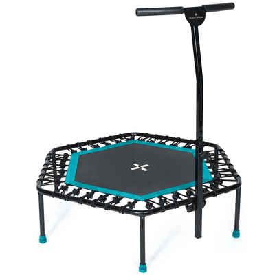 SportPlus Fitnesstrampolin SP-T-1100-T, Fitness Trampolin für zuhause, Fitnesstrampolin mit Haltefunktion