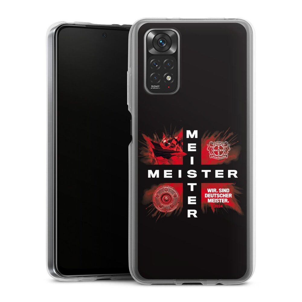 DeinDesign Handyhülle Bayer 04 Leverkusen Meister Offizielles Lizenzprodukt, Xiaomi Redmi Note 11 Silikon Hülle Bumper Case Handy Schutzhülle