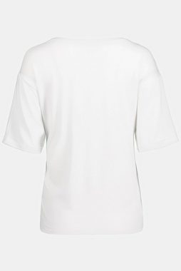 Gina Laura Rundhalsshirt T-Shirt bedruckt Boxy-Schnitt Rundhals Halbarm
