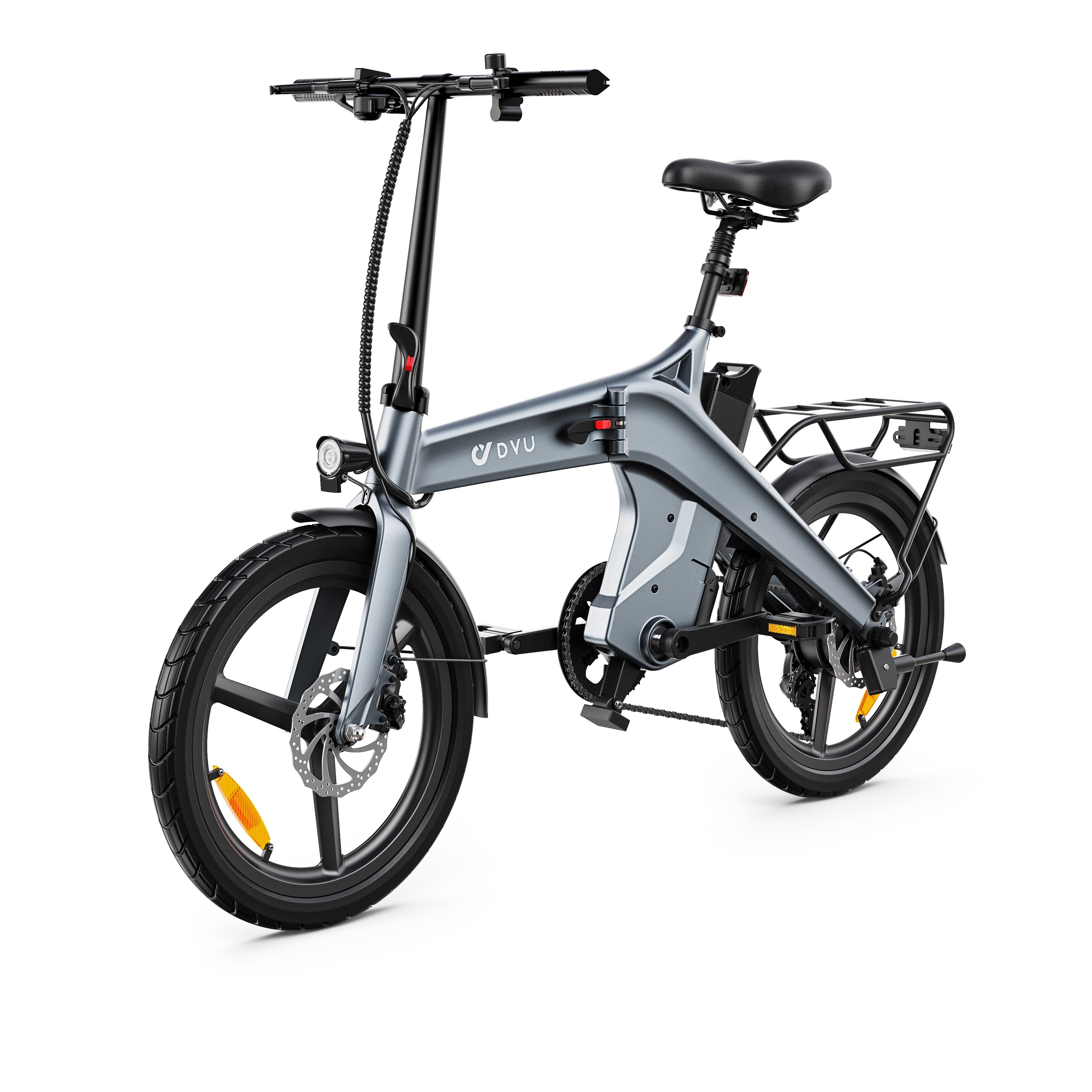 DYU E-Bike Cityrad DYU T1 City E-Bike 20 Zoll, 7 Gang, Heckmotor, 360 Wh