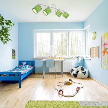 etc-shop Dekolicht, Leuchtmittel inklusive, Warmweiß, Decken Strahler Spot Leiste beweglich grün weiß Kinder Zimmer Lampe im