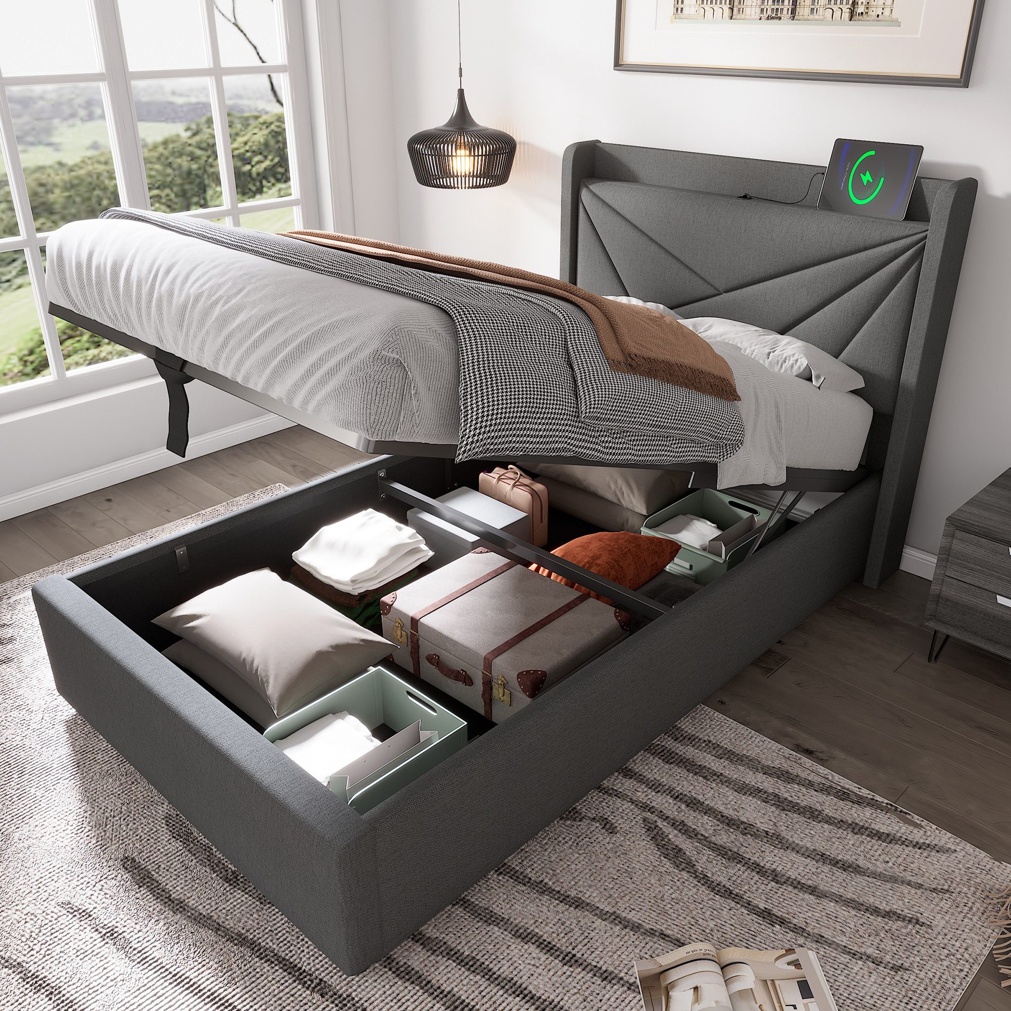 HAUSS SPOLE Polsterbett Polsterbett Einzelbett Funktionsbett günstig online kaufen
