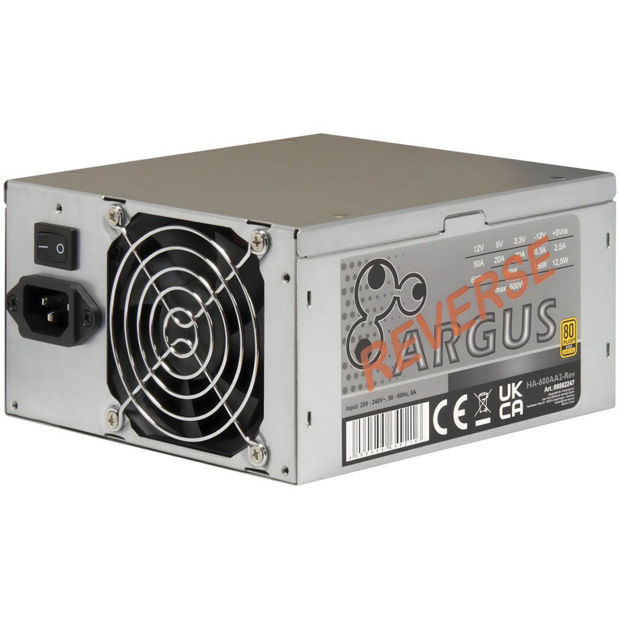 Inter-Tech Inter-Tech HA-600AA2-Rev, PC-Netzteil PC-Netzteil (80 PLUS Gold 230V EU)