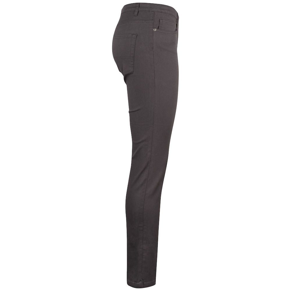 Clique Jogginghose Freizeithose (Baumwolle-Twill) 5-Pocket Stretch Pant pistolgrau Damen