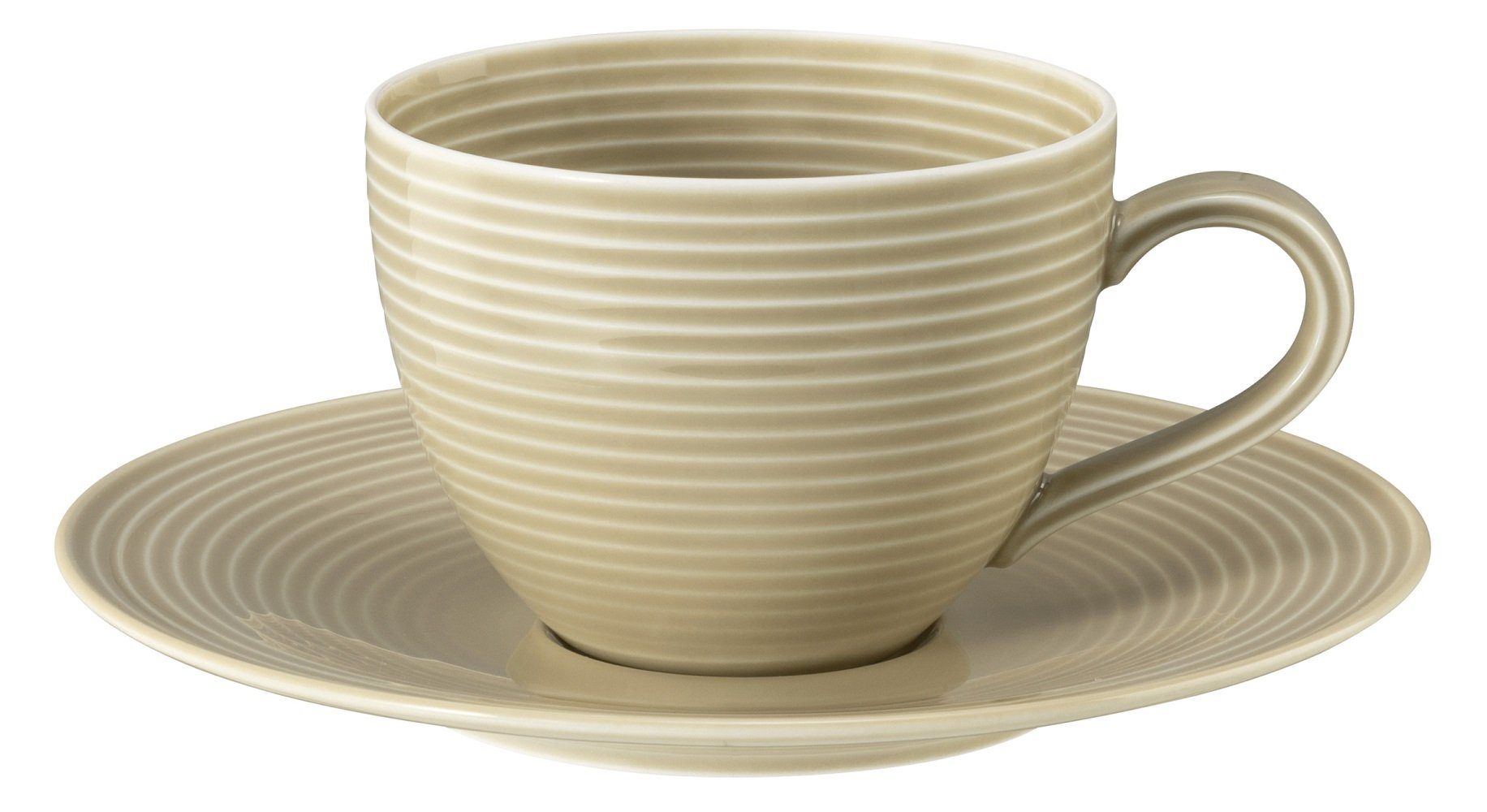 Seltmann Weiden Becher Seltmann Weiden Beat Sandbeige Kaffeeobere+Untere 2tlg., Porzellan