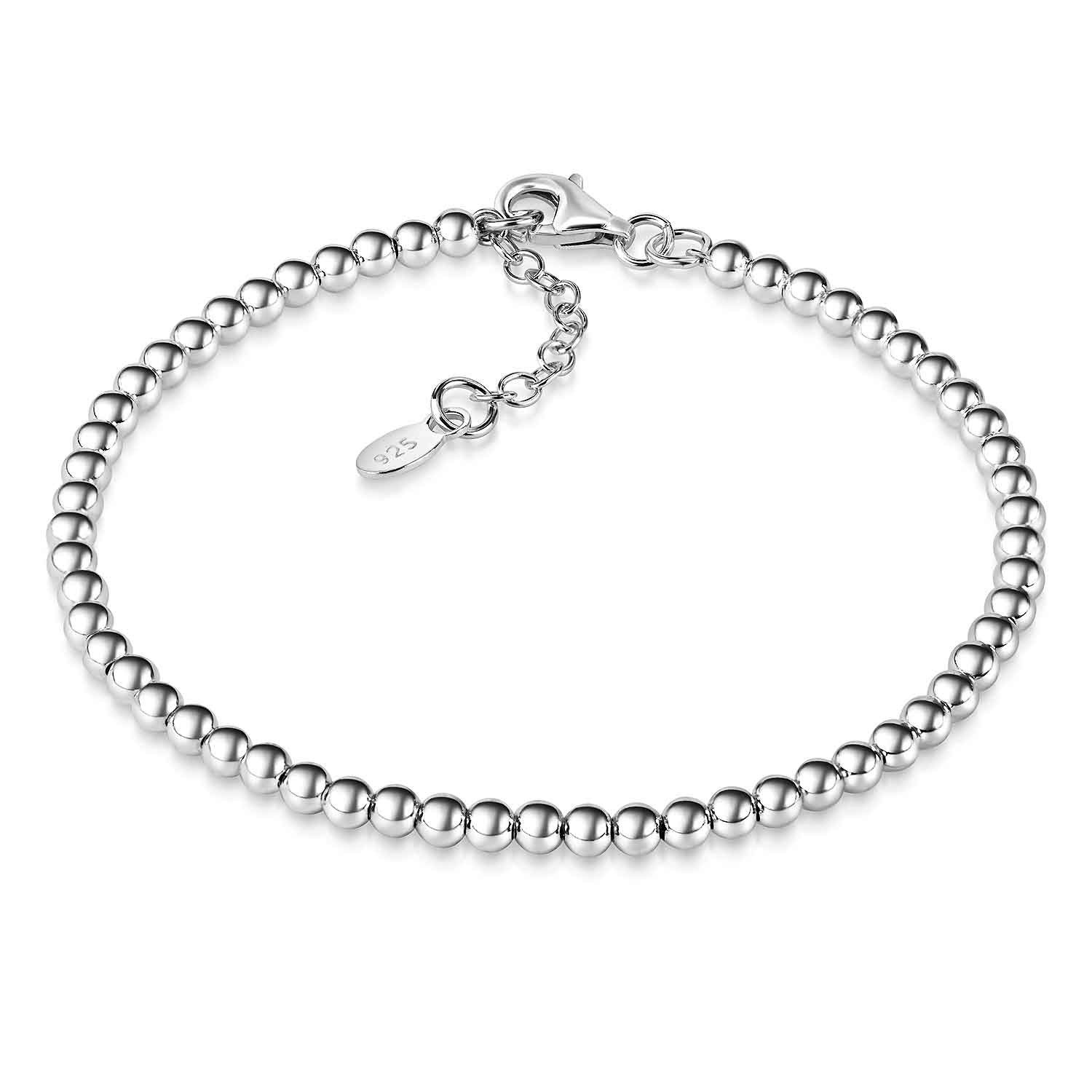 Materia Armkette Kugelkette Ø3mm Silber Hochglanz in 2 Größen SA-21, 925 St günstig online kaufen