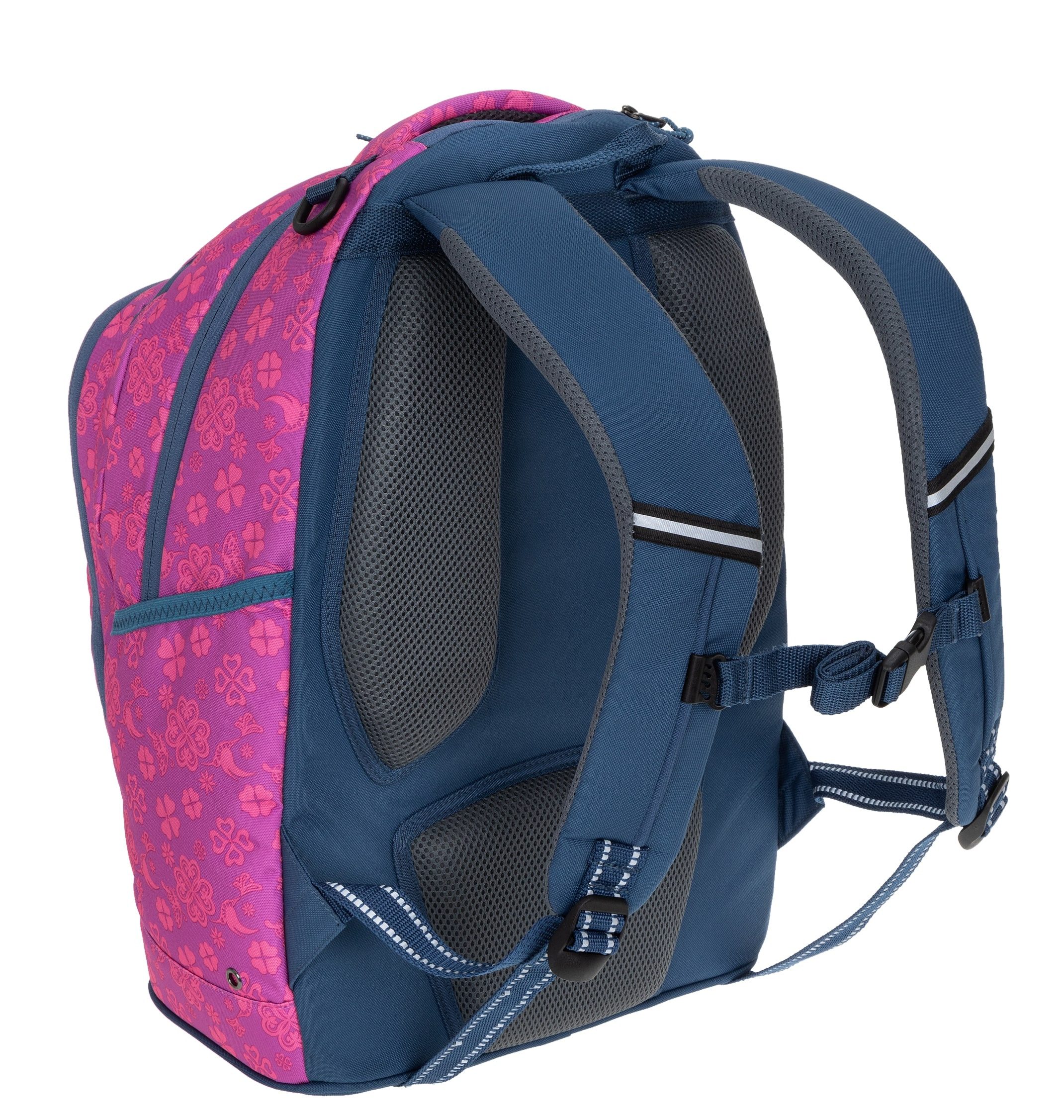 yzea® Schulrucksack Jungen Mädchen ab 3. Klasse Go Bo, Schultasche Schulmappe Rucksack 2 große Fächer mit Brustgurt + Flasche