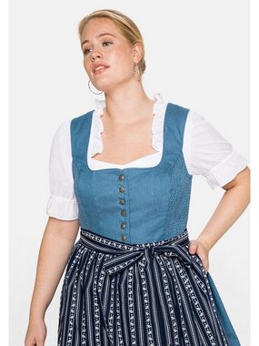 Sheego Dirndl Große Größen in Denim-Optik mit Schürze 2-tlg.