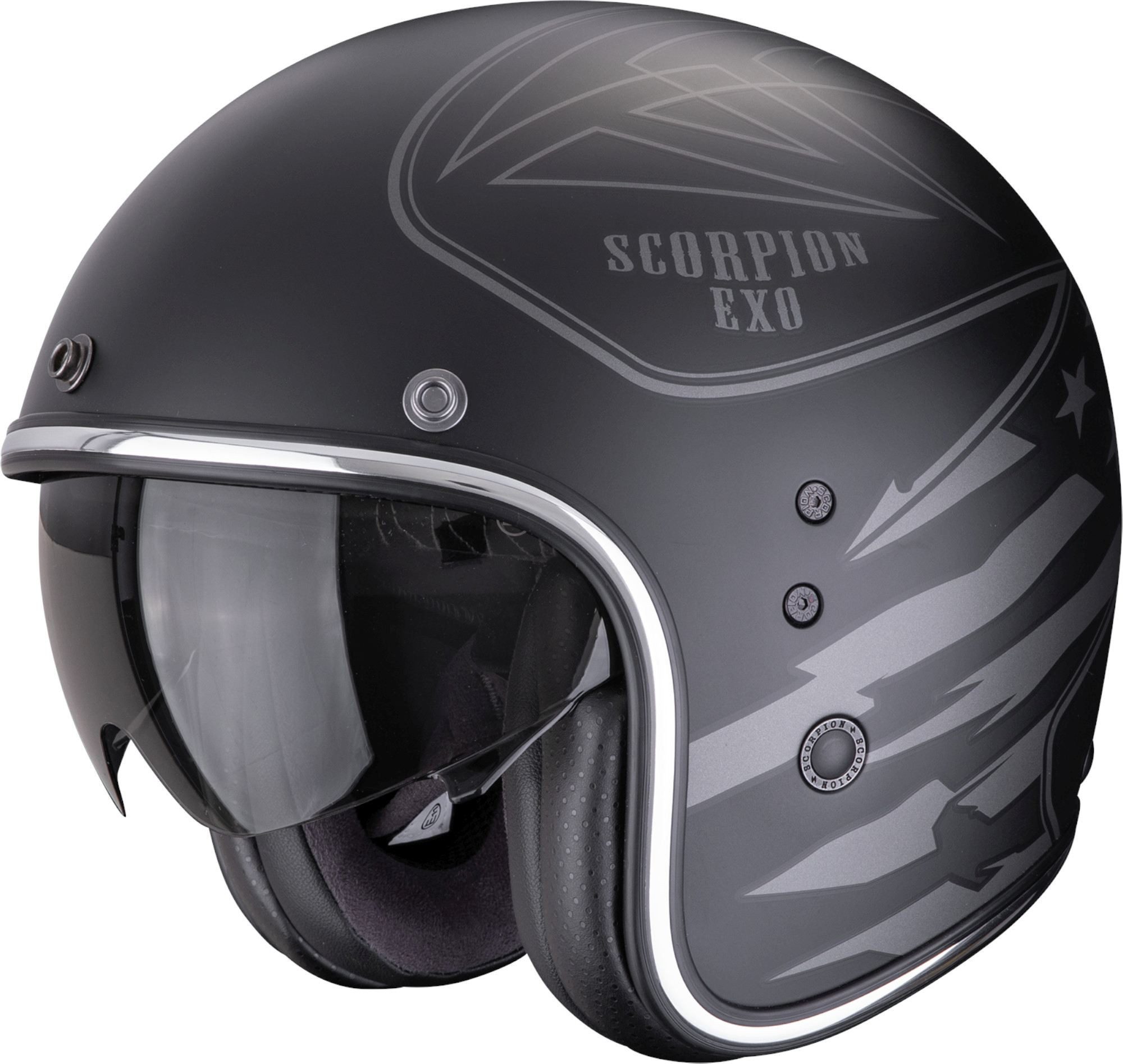 Scorpion Exo Motorradhelm Belfast Evo Dawg Jethelm, vorbereitet für Kommunikationssystem,geeignet für Brillenträger,i