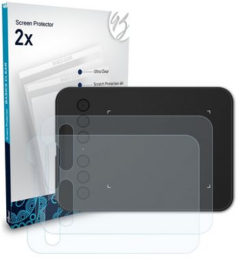 Bruni Schutzfolie Glasklare Displayschutzfolie für XP-PEN Deco Mini4, (2 Folien), praktisch unsichtbar