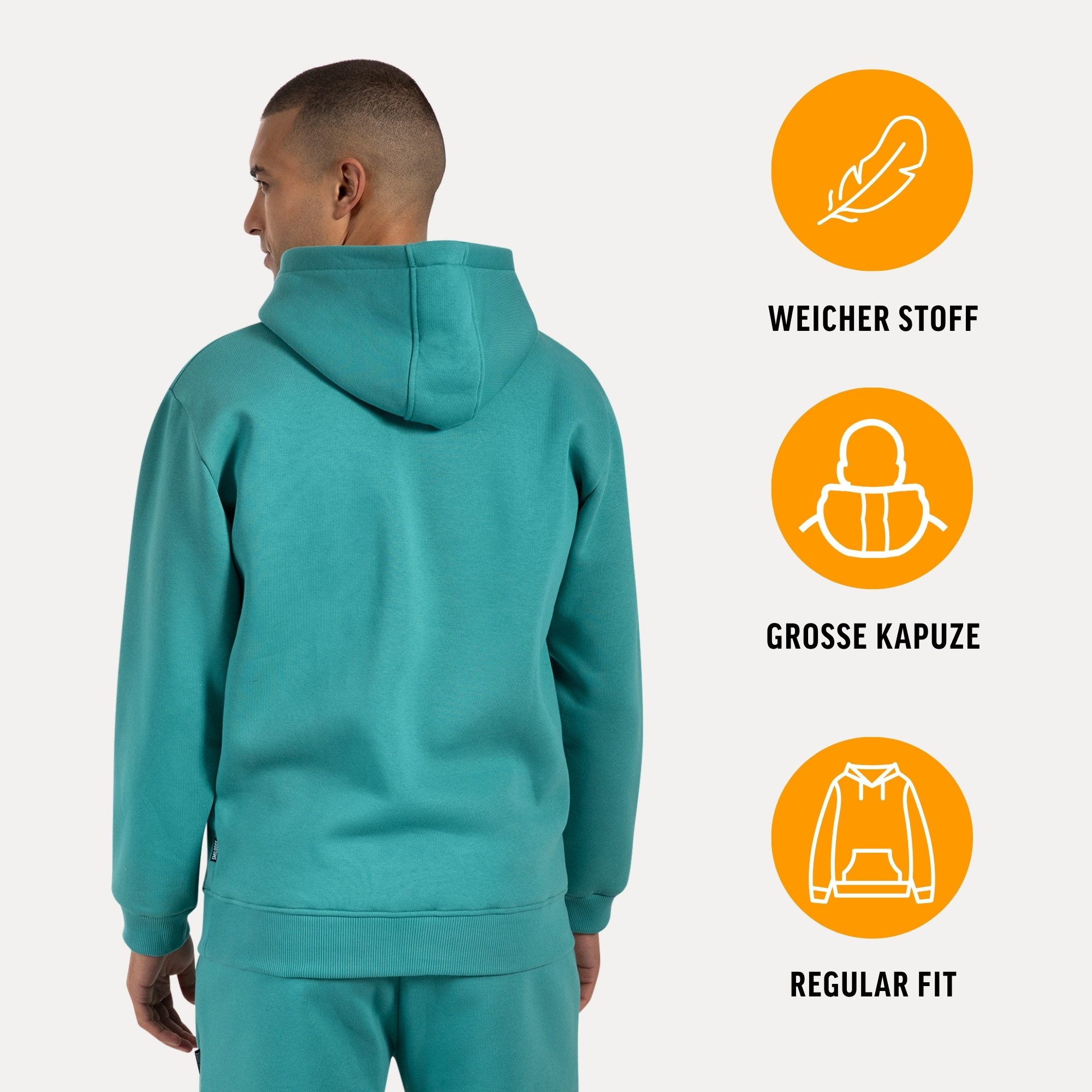 Smilodox Hoodie Ilyas, Regular Fit Kapuzen Pullover, weicher Stoff, Metalla günstig online kaufen