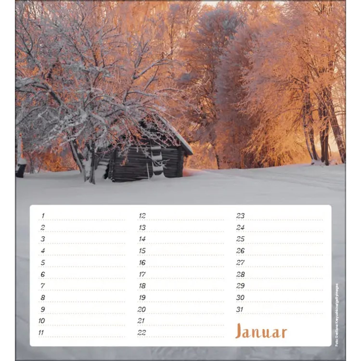 Korsch Verlag Wandkalender Geburtstagskalender Augenblicke der Stille