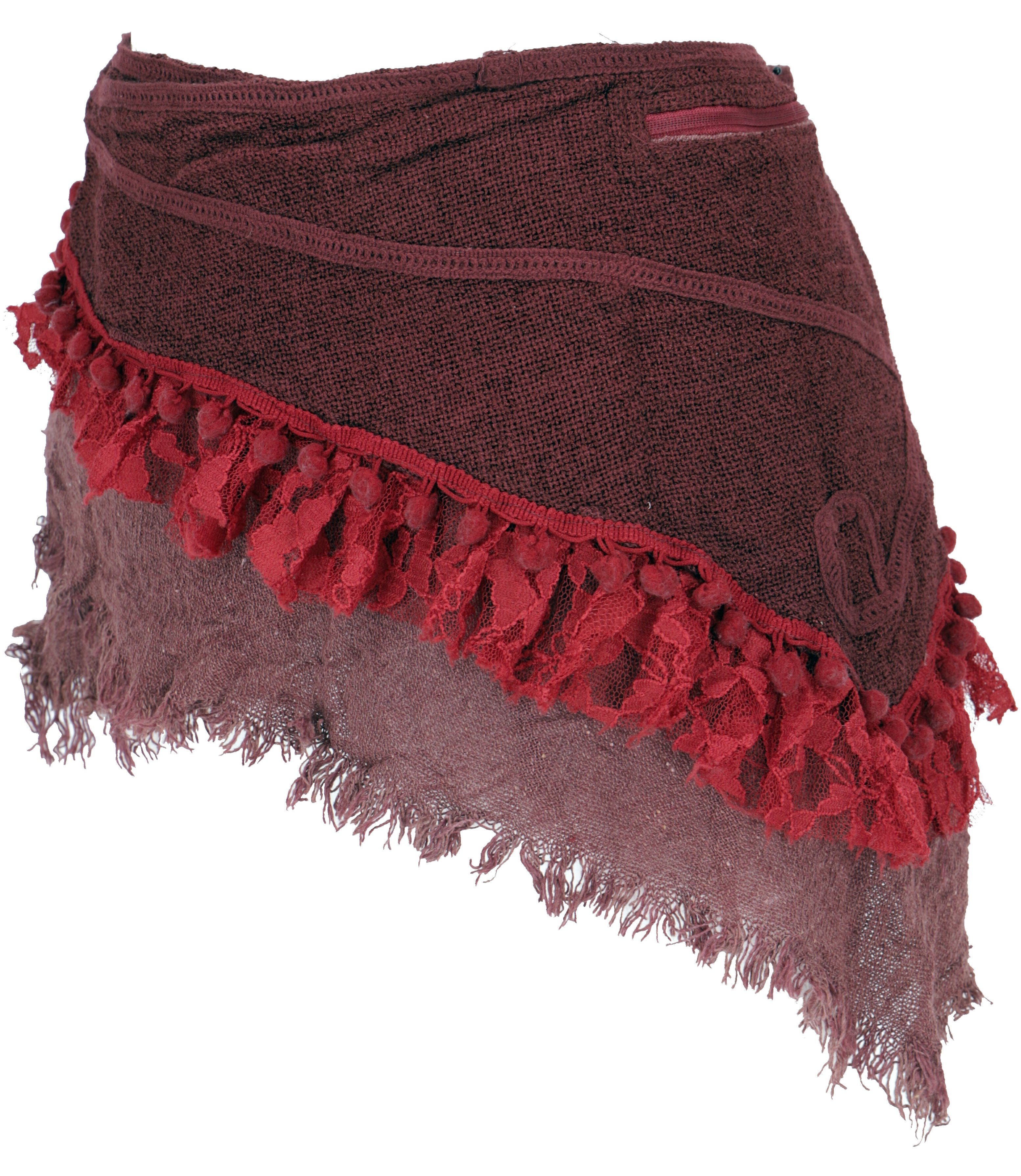 Guru-Shop Minirock Goa Cacheur mit Spitze, Minirock, Wickelrock.. alternati günstig online kaufen