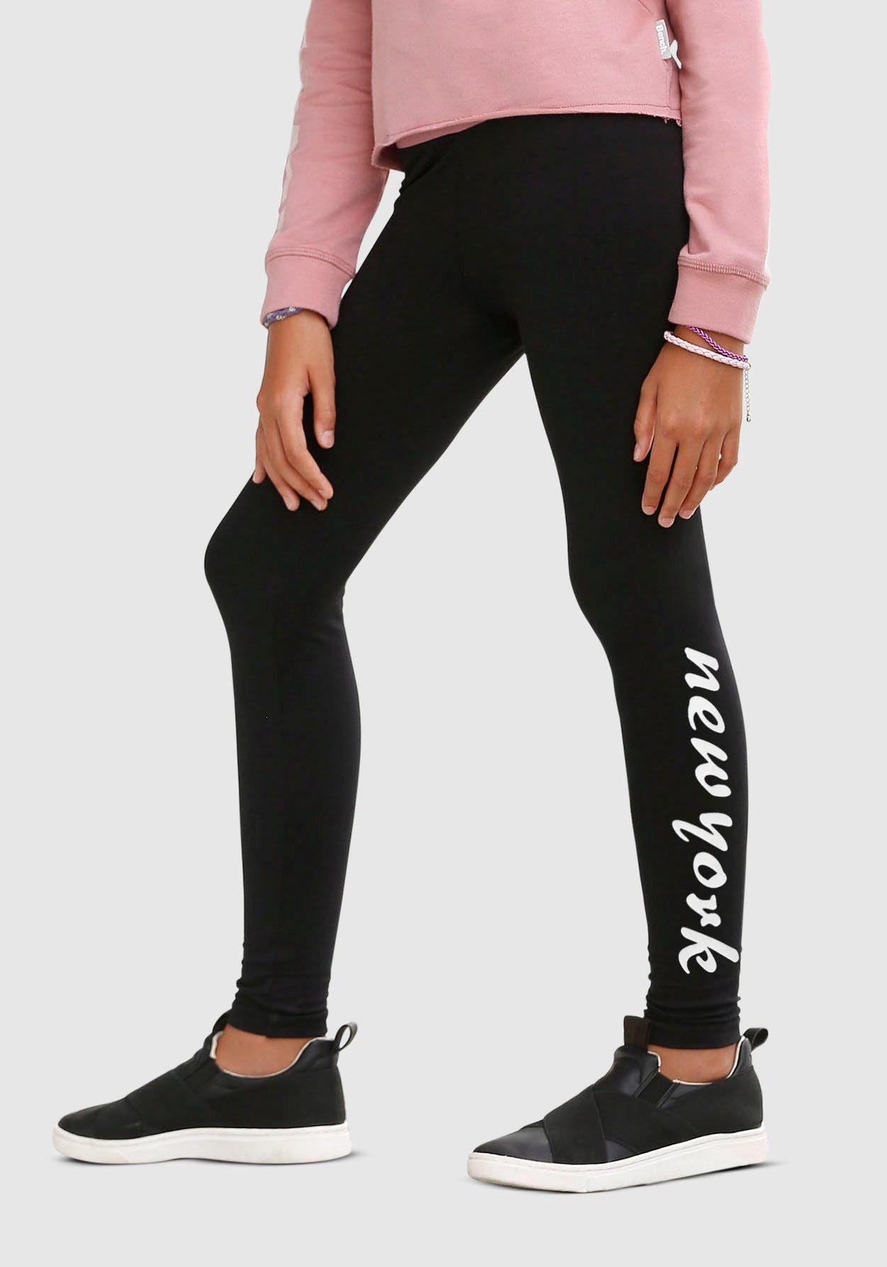 Leggings Stretch-Leggings mit New York Print