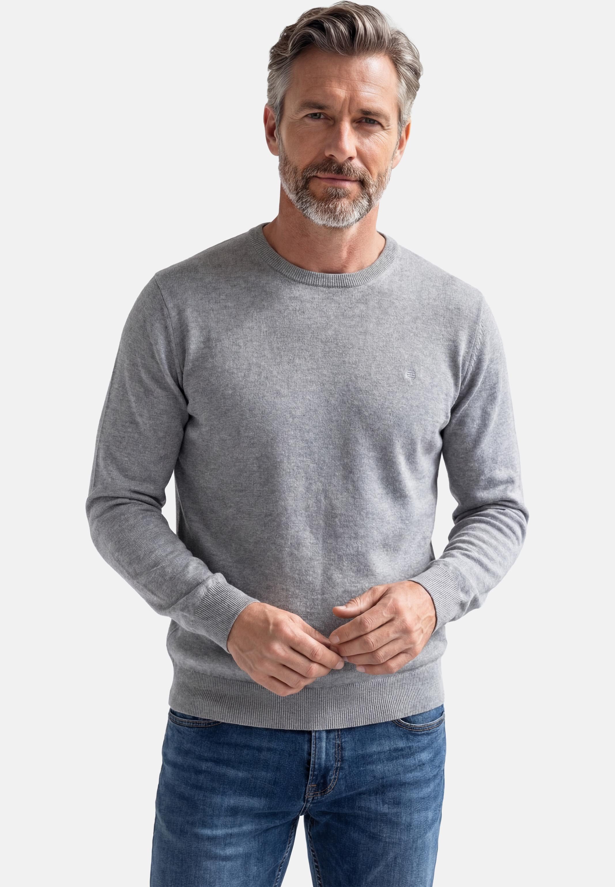 Redmond Rundhalspullover Basic (1-tlg) Pullover - Baumwolle - Atmungsaktiv - Weicher Feinstrick