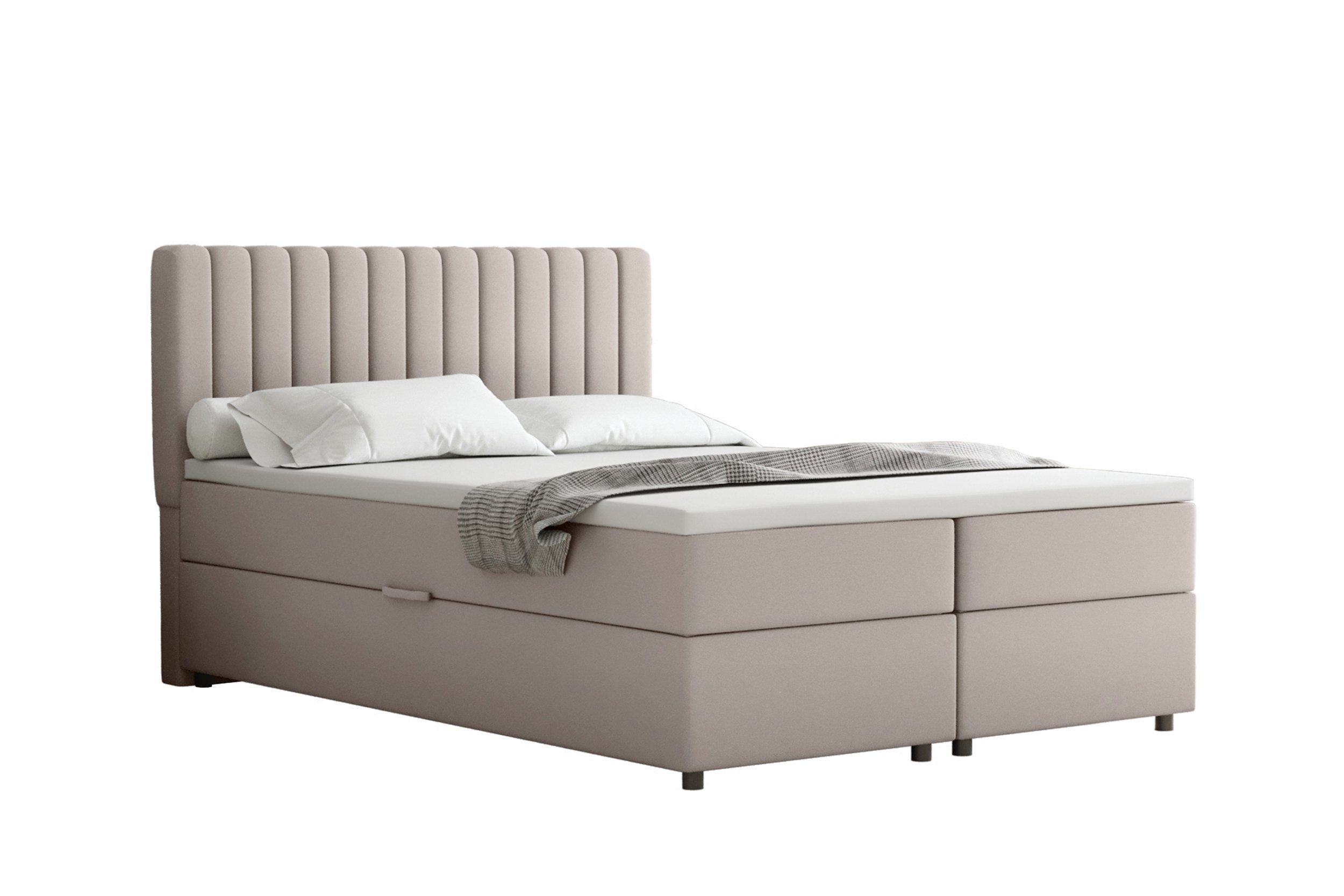 PANDA MÖBEL GmbH Boxbett EVEREST – Komfortables Doppelbett - Kopfteil, zwei günstig online kaufen