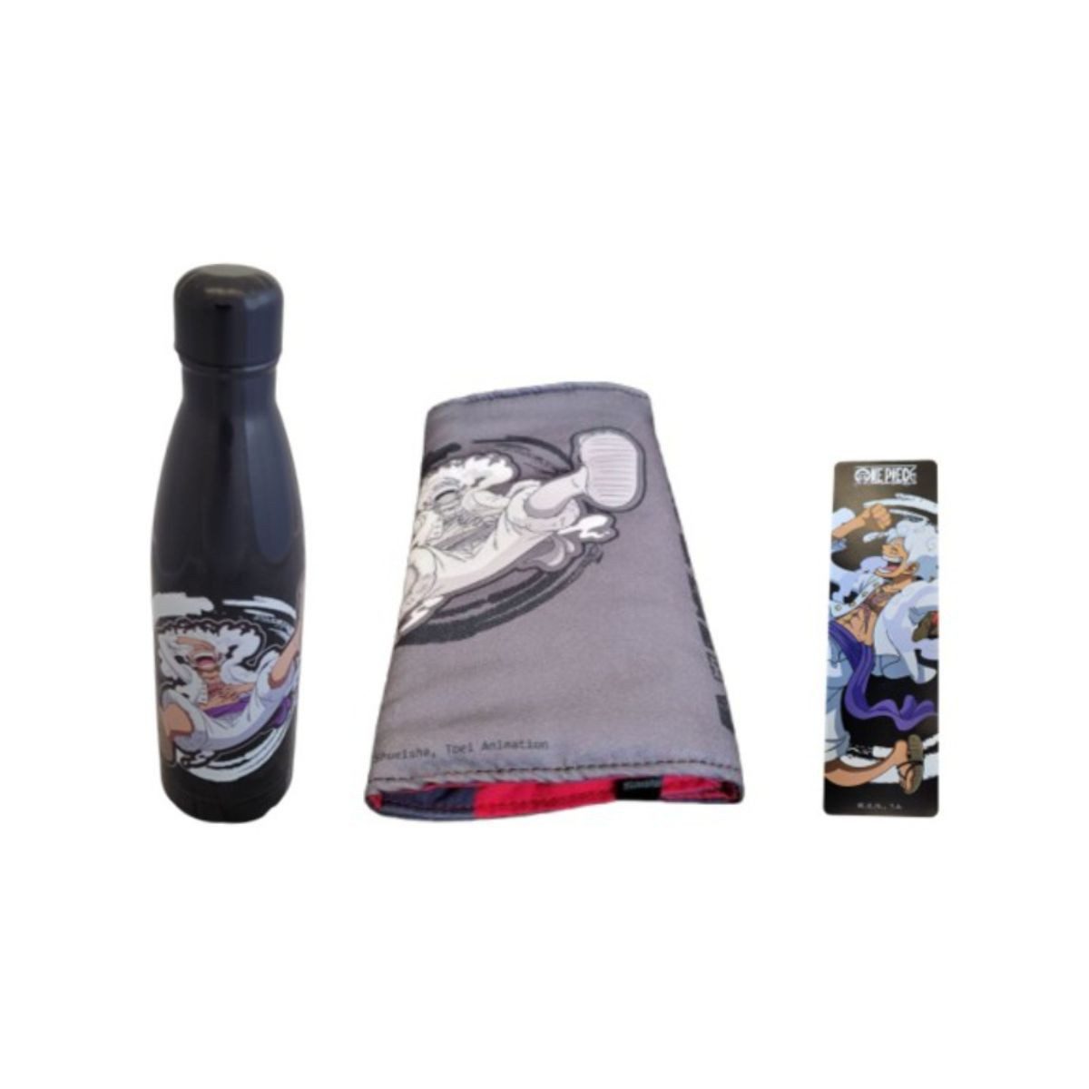 One Piece Thermoflasche Geschenkset Trinkflasche mit Manga Schutzhülle und Lesezeichen
