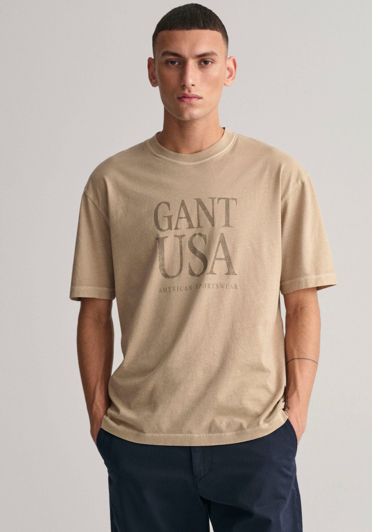 beige T-Shirt Gant