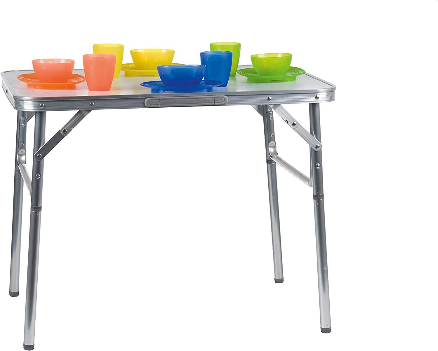INDA-Exclusiv Campingtisch Campingtisch klappbar mit Tragegriff Alu L75xB55xH60cm