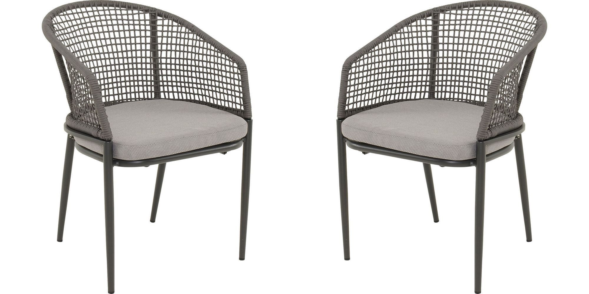 Lesli Living Gartenstuhl Lesli Living Garten - Stuhl Kioto Grey im 2er-Set