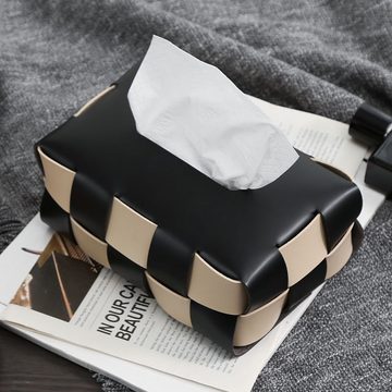 KIKI Schubkasten Taschentuchbox-Papierbox-Leder-Papierbox-Auto-Taschentuchbox (1 St)
