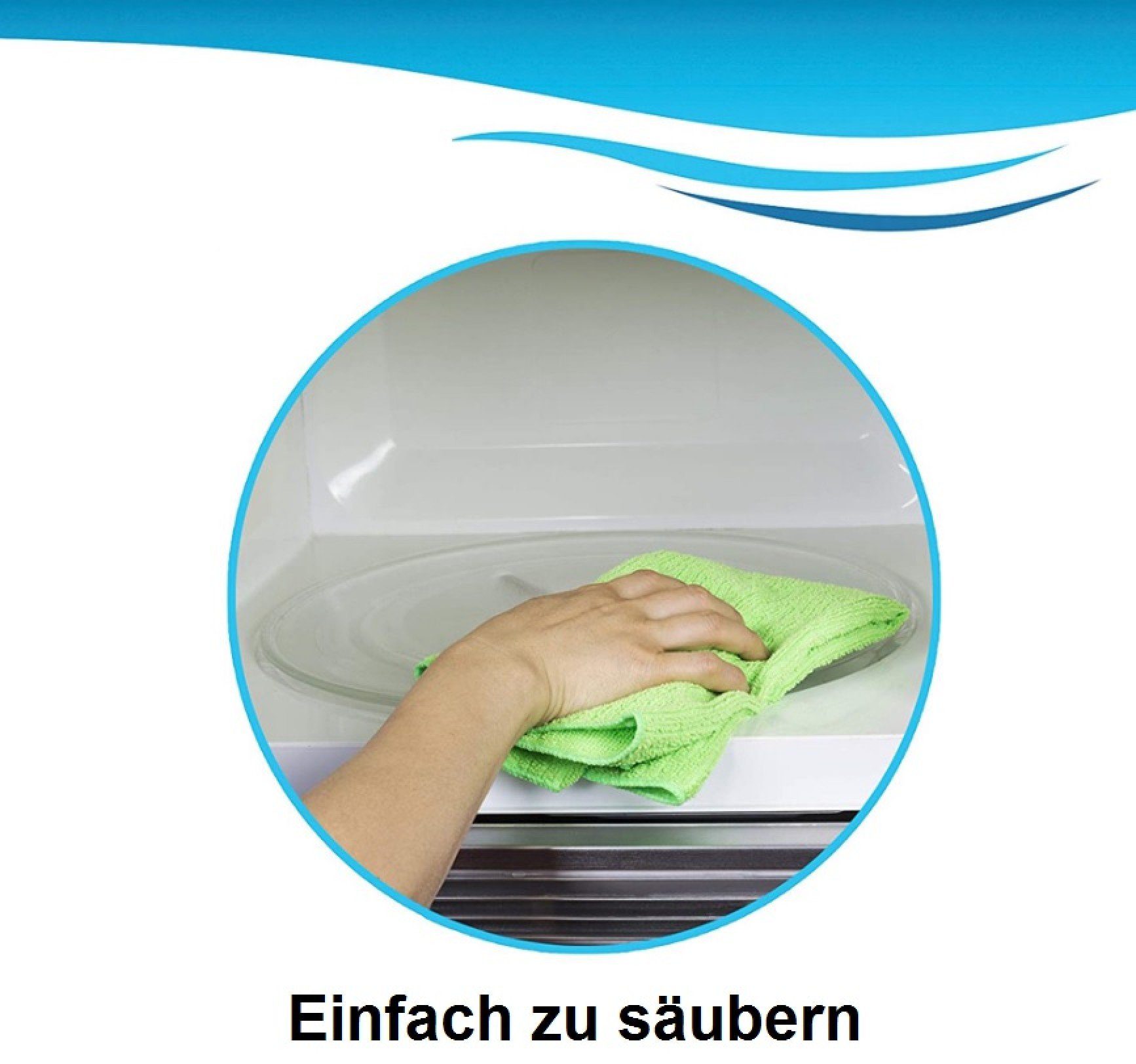 BAYLI Mikrowellenteller Mikrowellenteller 27 cm, Drehteller für Mikrowelle, Glasteller aus