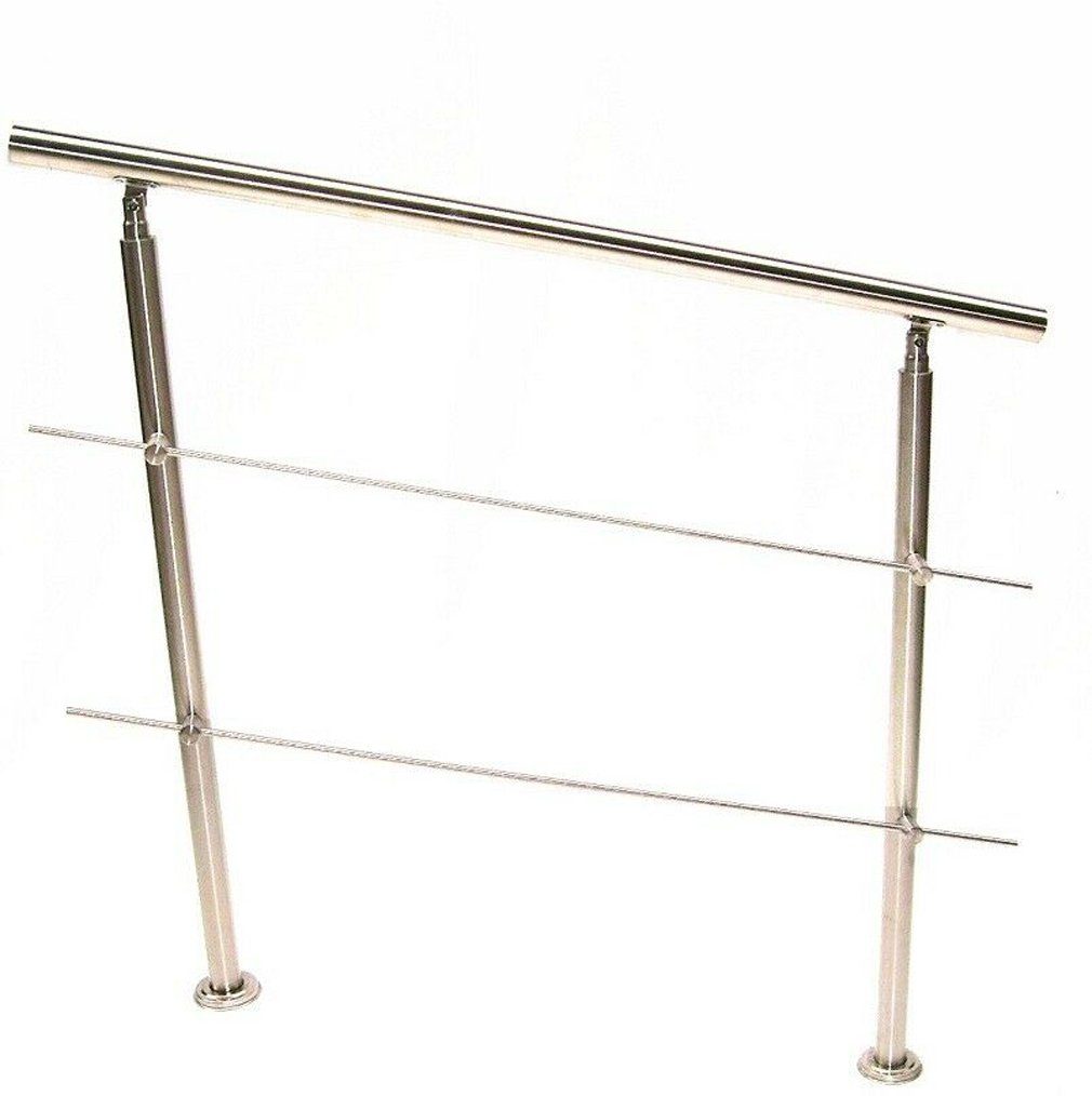 Apex Treppengeländer Edelstahl Treppengeländer 160 Handlauf Geländer Balkongeländer 2 57214, 160 cm Länge