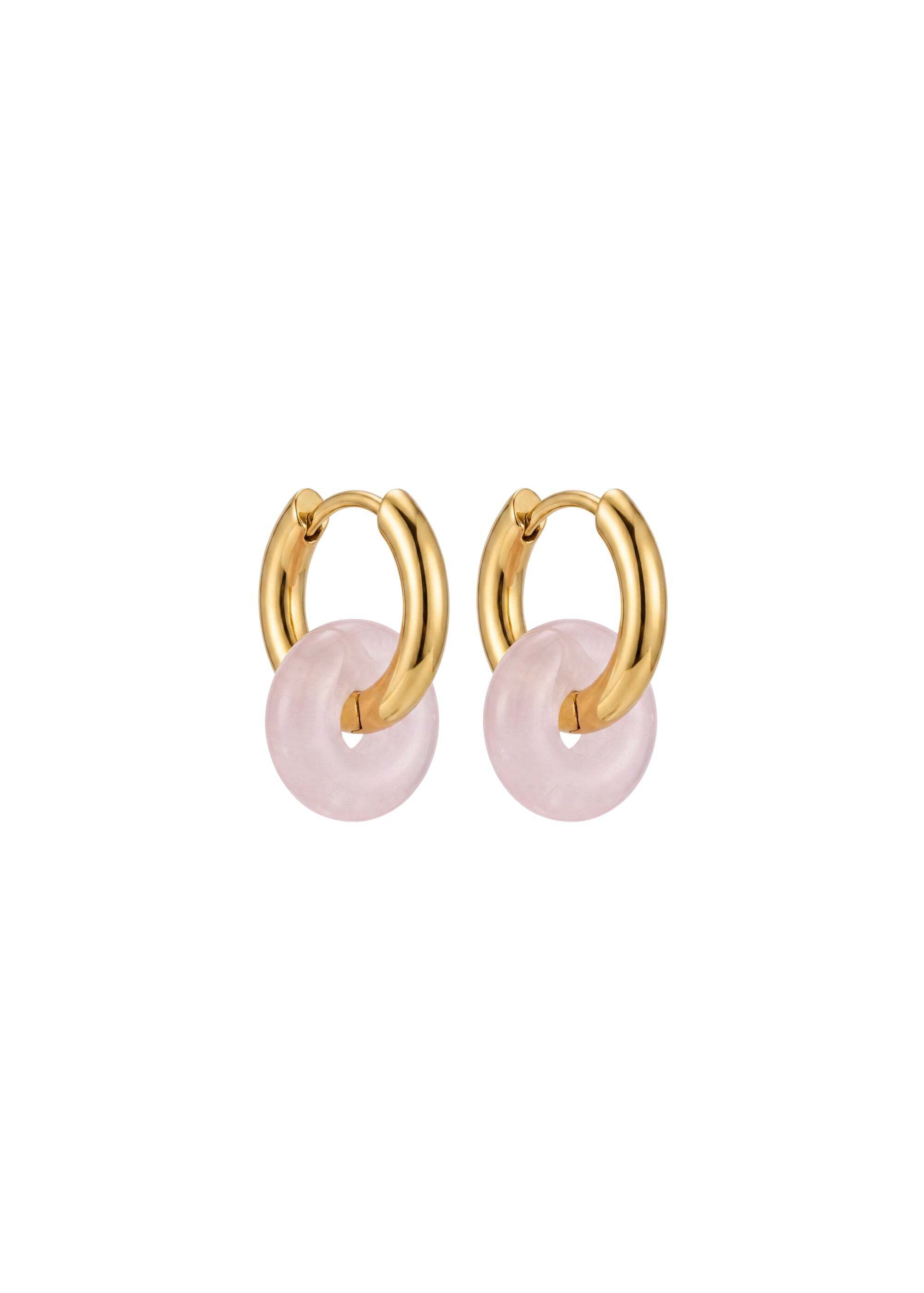 Purelei Paar Creolen Rosenquartz Hoops