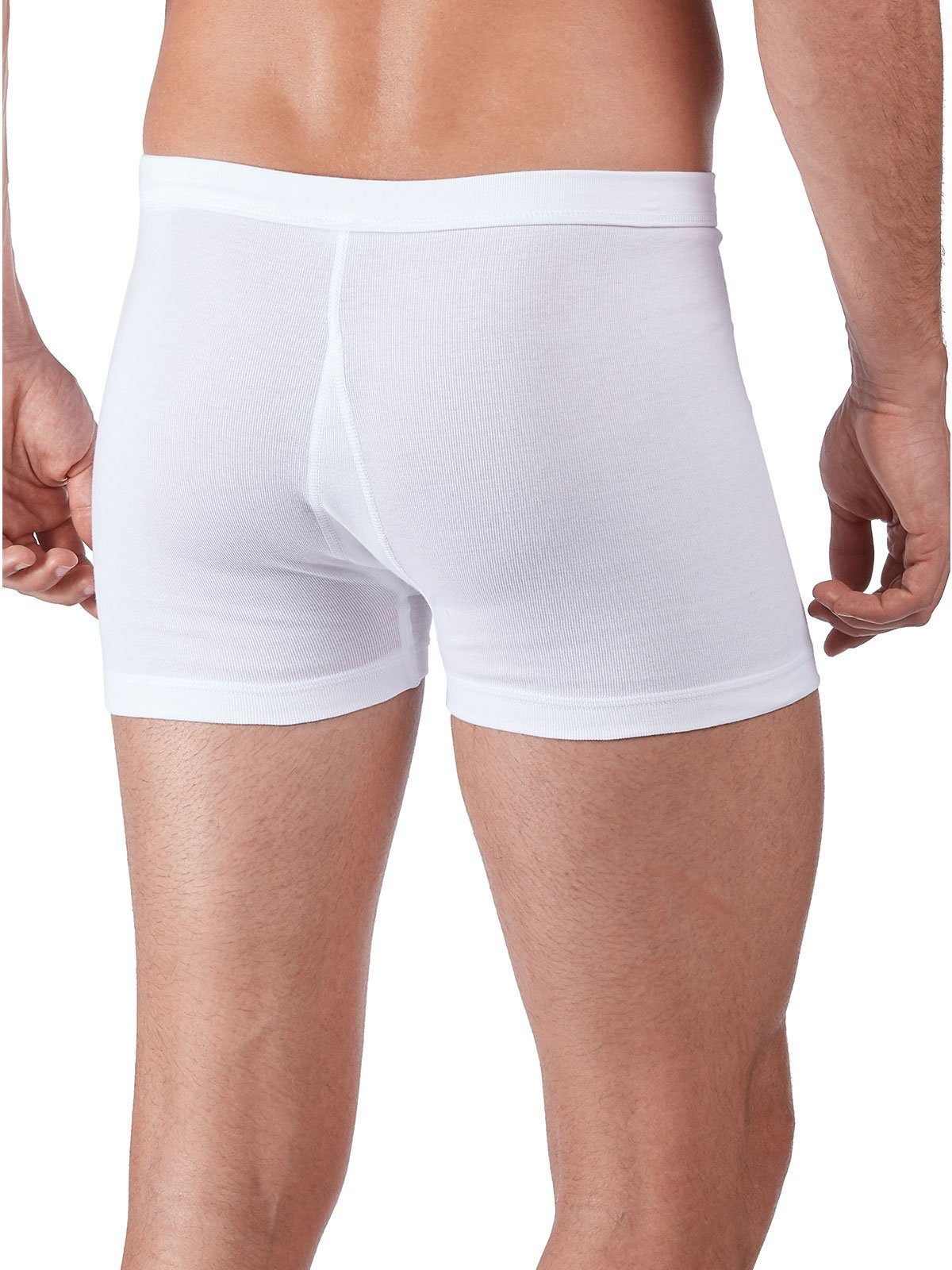 HUBER Retro Pants Herren Pant kurz mit Eingriff Cotton Fine Rib (Stück, 1-St) mit eingriff