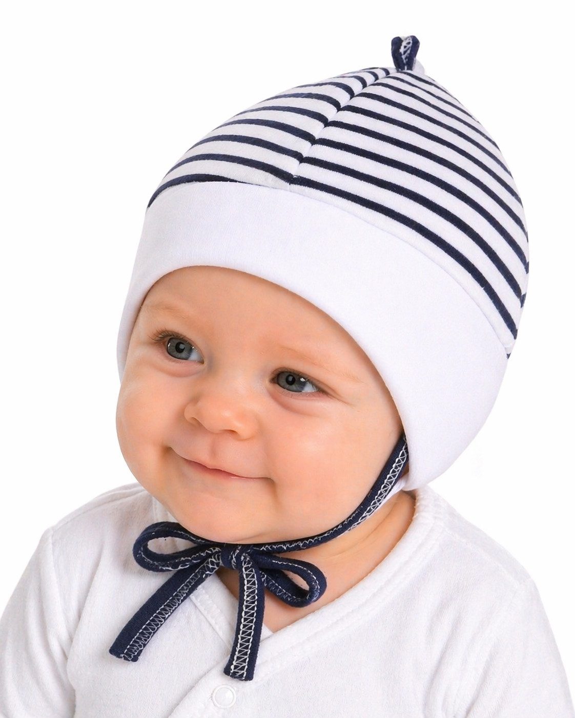Erstlingsmütze Mütze für Neugeborene Babymütze Baby Haube mit Muster