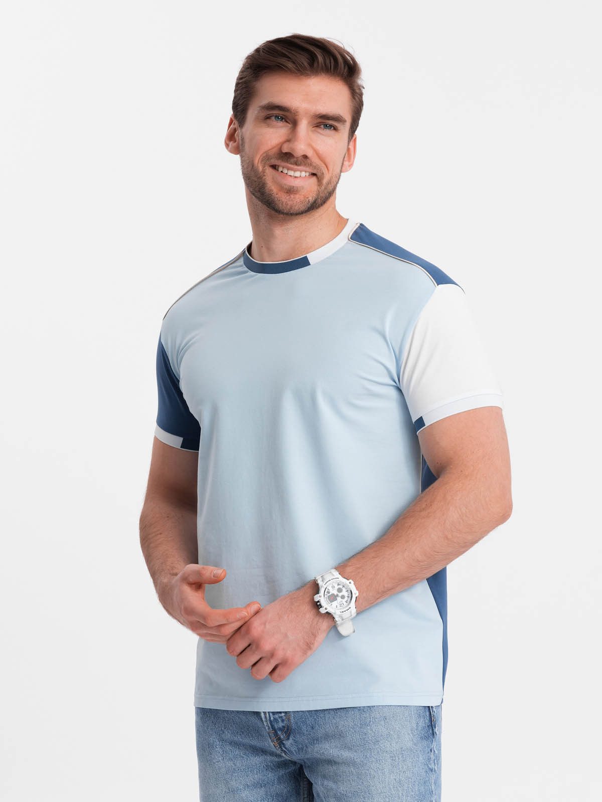 OMBRE T-Shirt Herren-T-Shirt aus Elastan mit günstig online kaufen