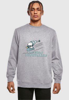 Merchcode Rundhalspullover Merchcode Herren Peanuts Chasing Snowflakes Basic Crewneck (1-tlg)