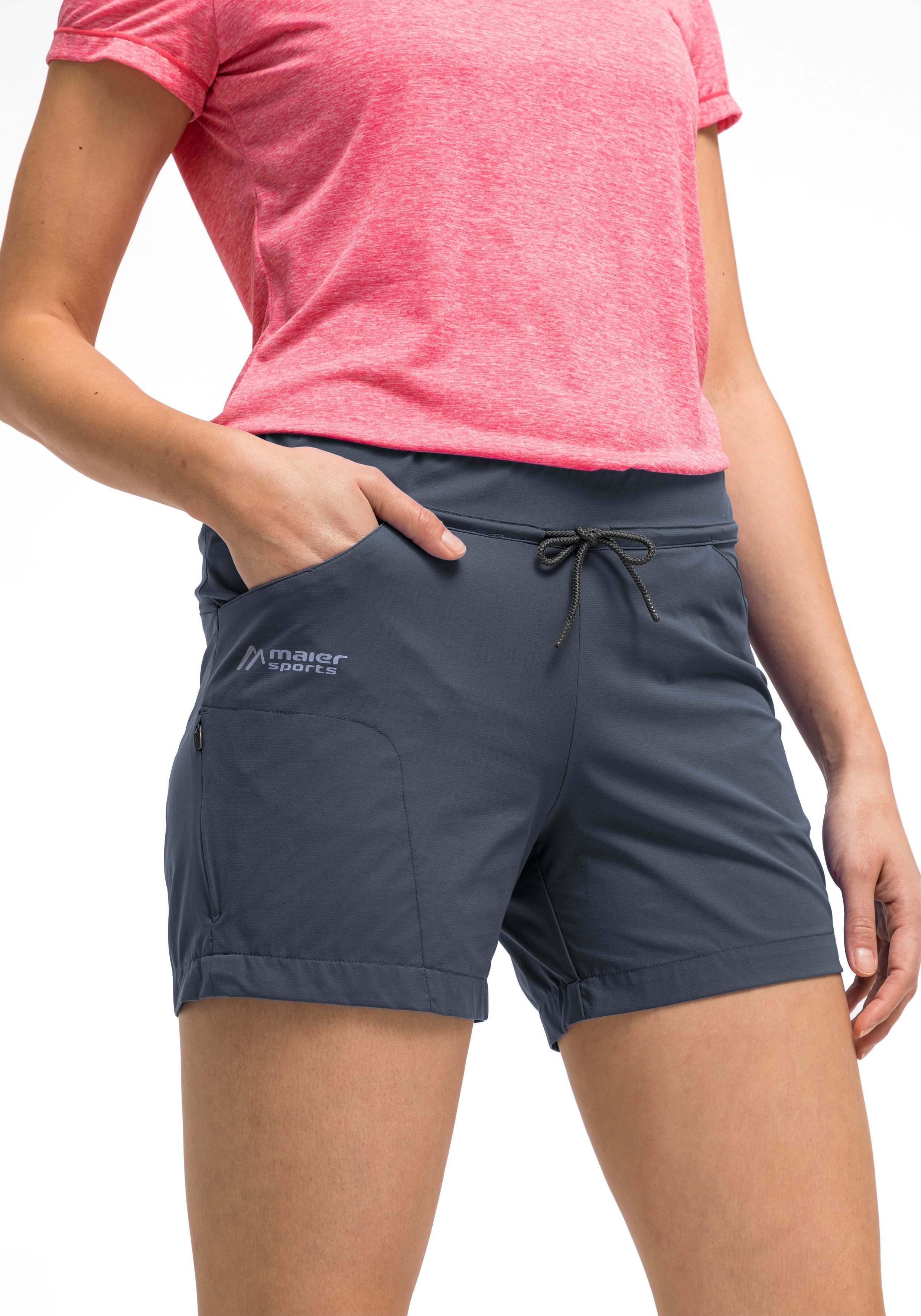 Funktionsshorts Schnitt graublau Fortunit Sports Short Maier W in Reißfeste Funktionsshorts lässigem