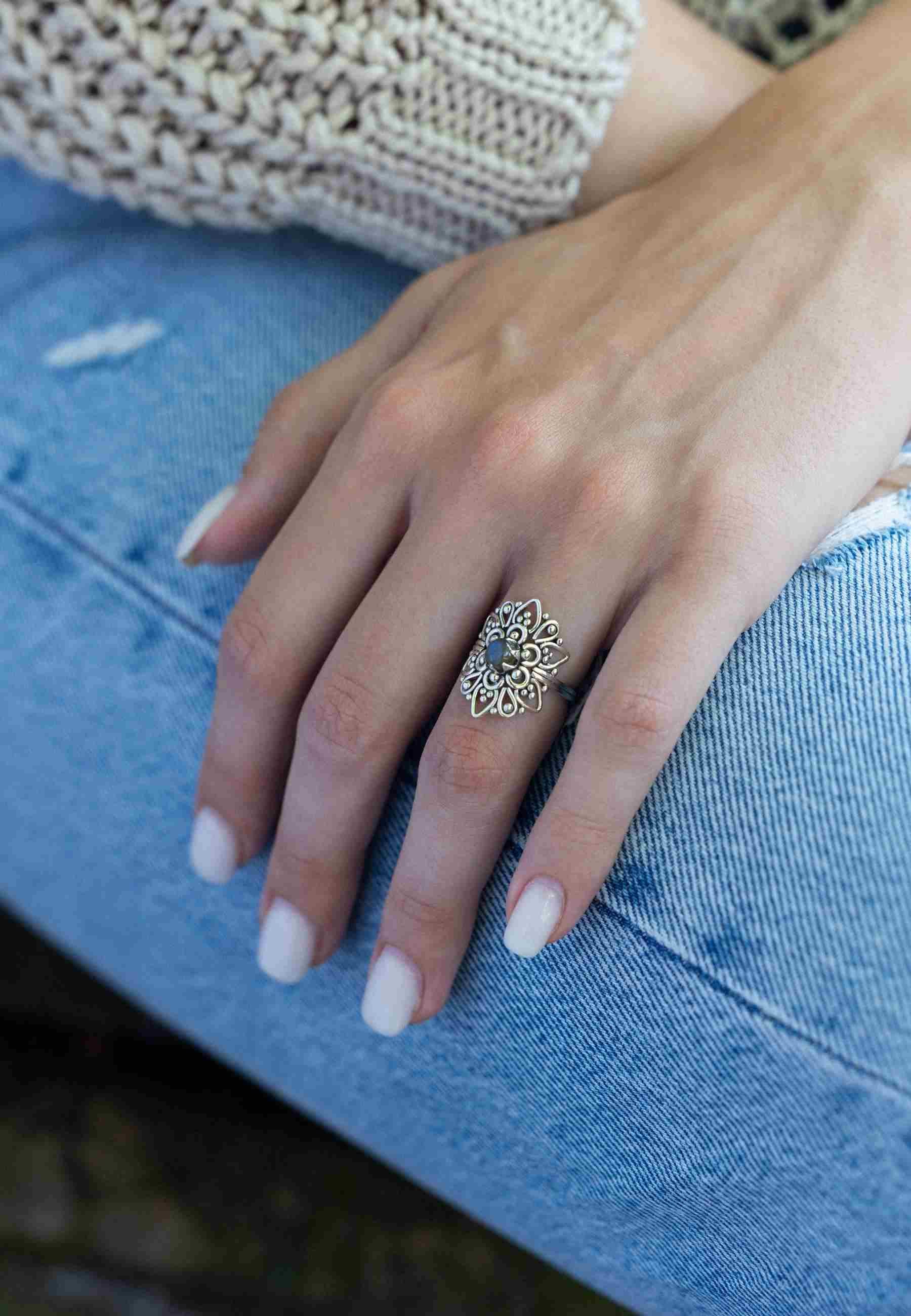 mantraroma Silberring MUDARA-EMPAT aus 925 Silber günstig online kaufen