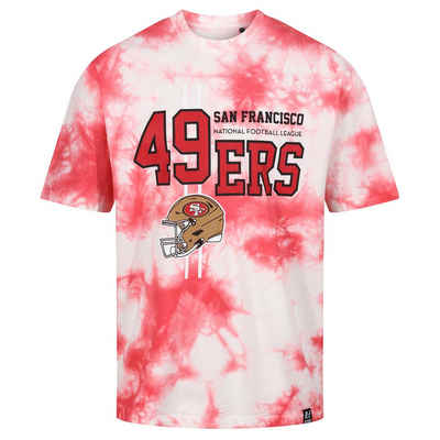 Recovered Print-Shirt San Francisco 49ers - NFL - Tie-Dye Relaxed T-Shirt, Red