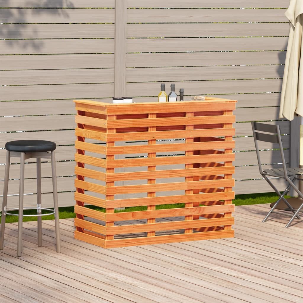 vidaXL Gartentisch Gartenbar Wachsbraun 113,5x50x103 cm günstig online kaufen