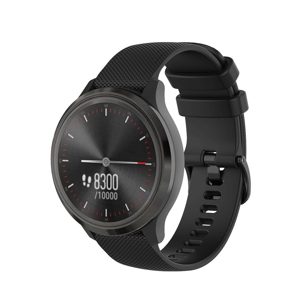 Uhrenarmband Uhrenarmband Silikon, Schwarz 18/20/22mm Smartwatch-Armband, Ersatzarmband, Sunicol Farben Universal, 6