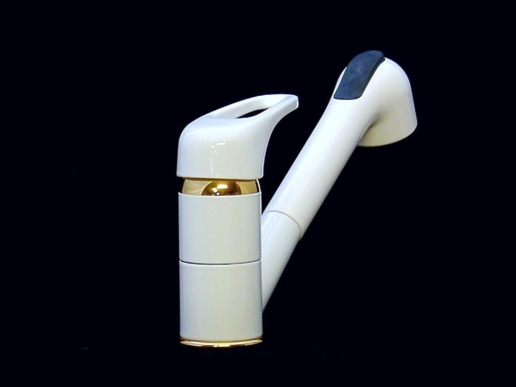 WAGNER® Küchenarmatur Einhebel Spültisch, Küchenarmatur, Wasserhahn mit Brause Hochdruck farbig