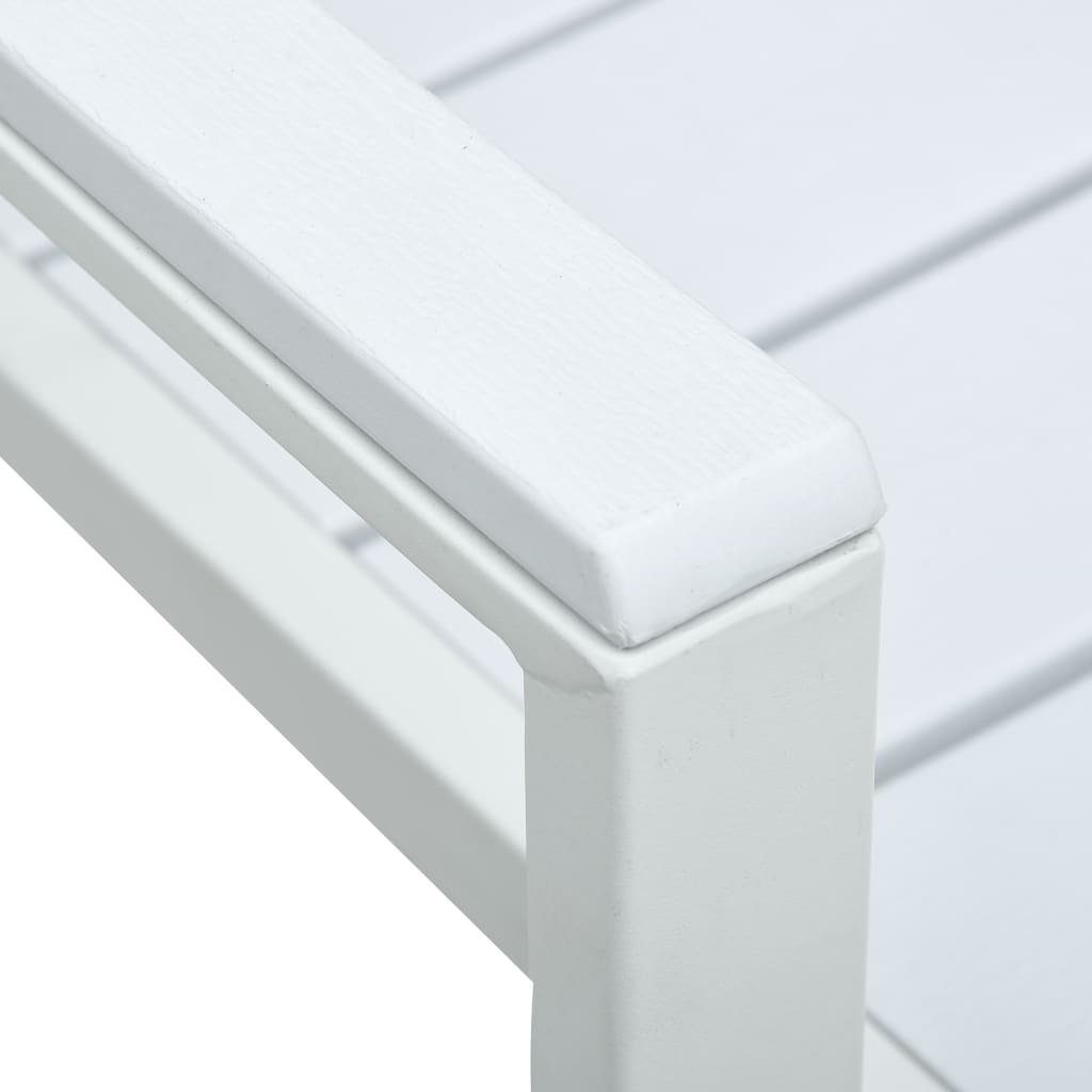 Weiß Gartenstühle HDPE Holz-Optik 4 Stk. Gartenstuhl furnicato