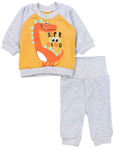 TupTam Erstausstattungspaket Baby Jungen Outfit Langarmshirt mit Print Spruch Babyhose Babykleidung