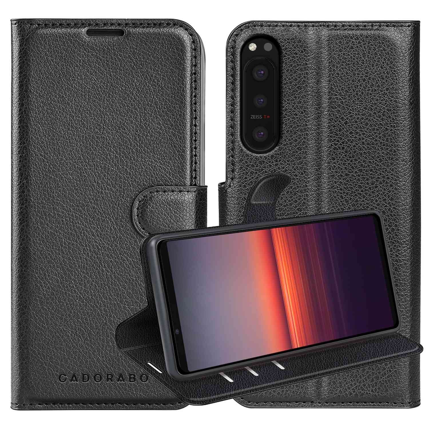 Cadorabo Handyhülle für Sony Xperia 5 II Hülle Sony Xperia 5 II, Hülle Schutzhülle mit Standfunktion, Kartenfach und Magnetverschluss