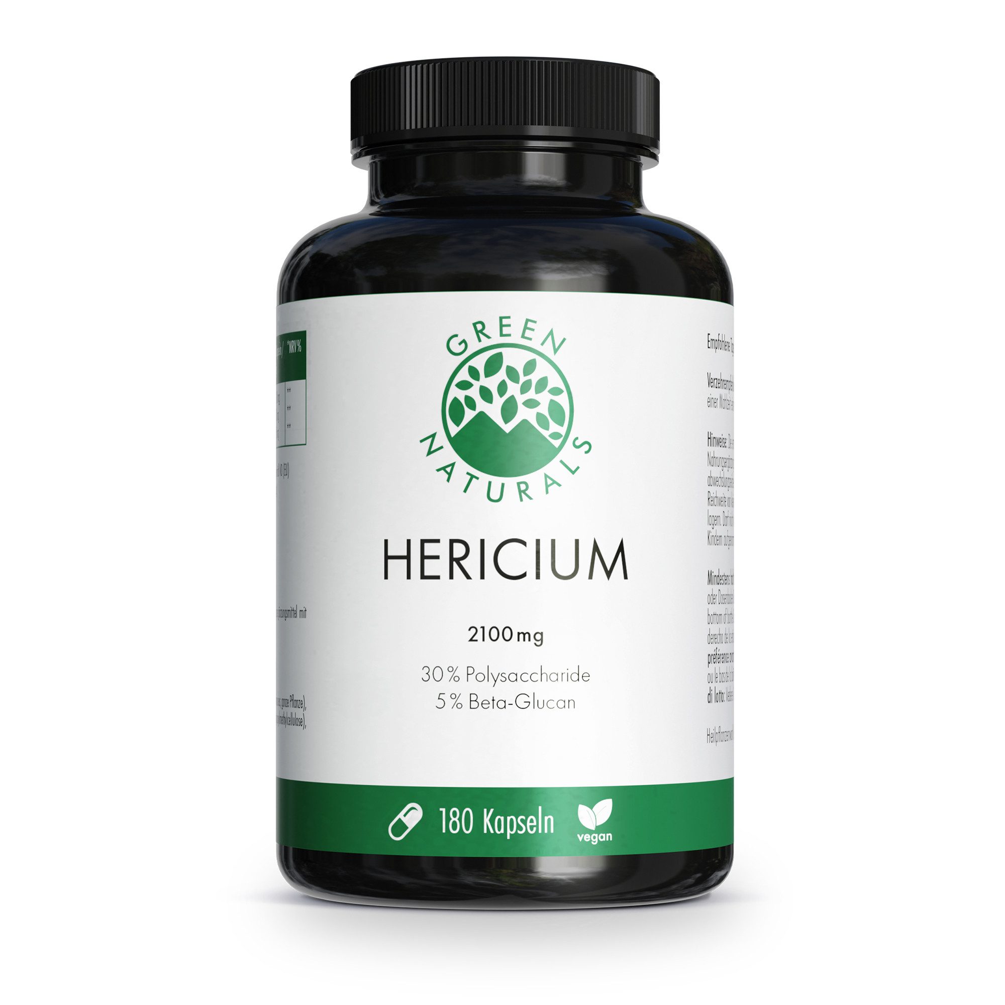 Green Naturals Lions Mane Hericium 2100 mg vegan KAP, 150.0 g